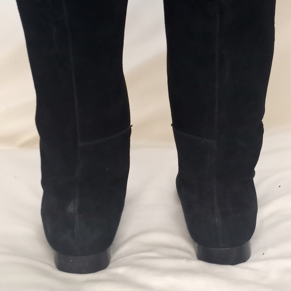 Marc Fisher Suede Knee High Supple Soft Leather Black Equestrian Riding Boot - Picture 8 of 11